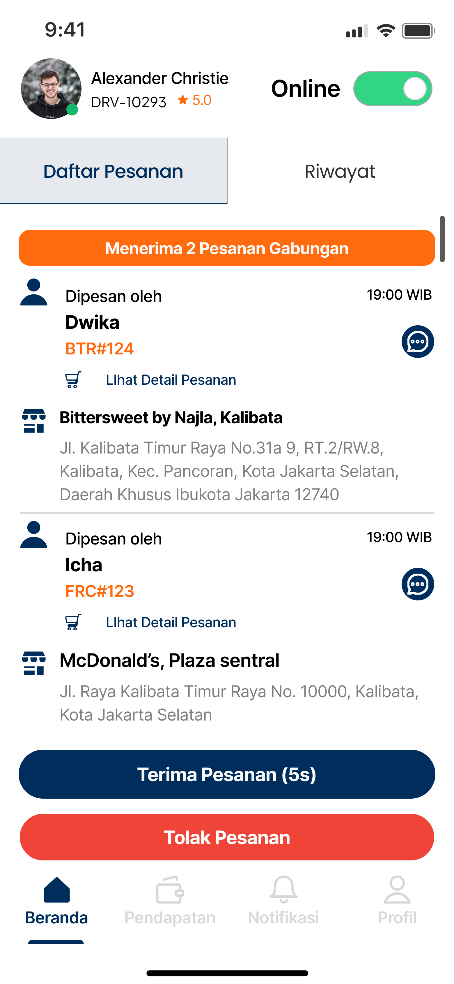 Terima pesanan customer dengan mudah